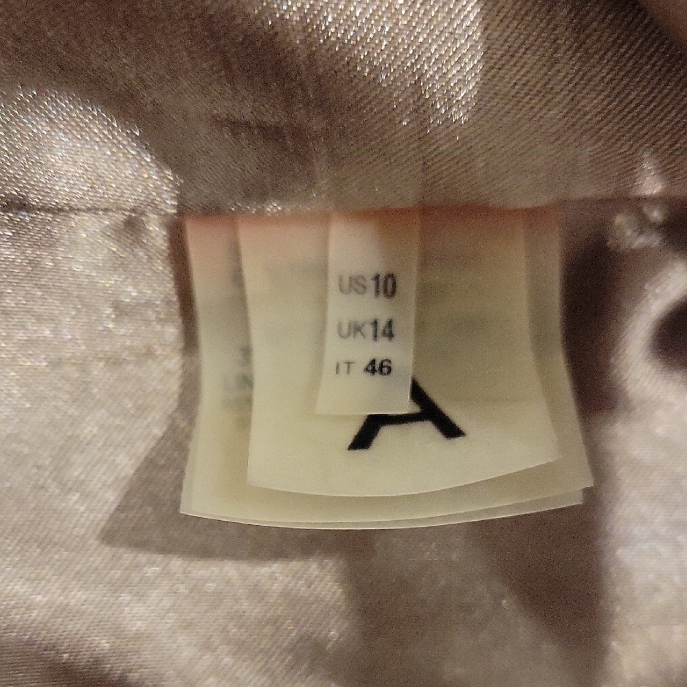 Elie Tahari Blue and Cream Backless Dress - Picture 6 of 9
